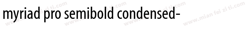 myriad pro semibold condensed字体转换